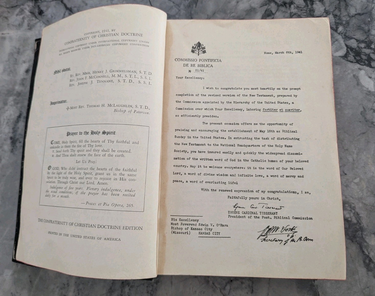 1941 New Testament Confraternity Catholic Bible St Anthony Guild Press Challoner