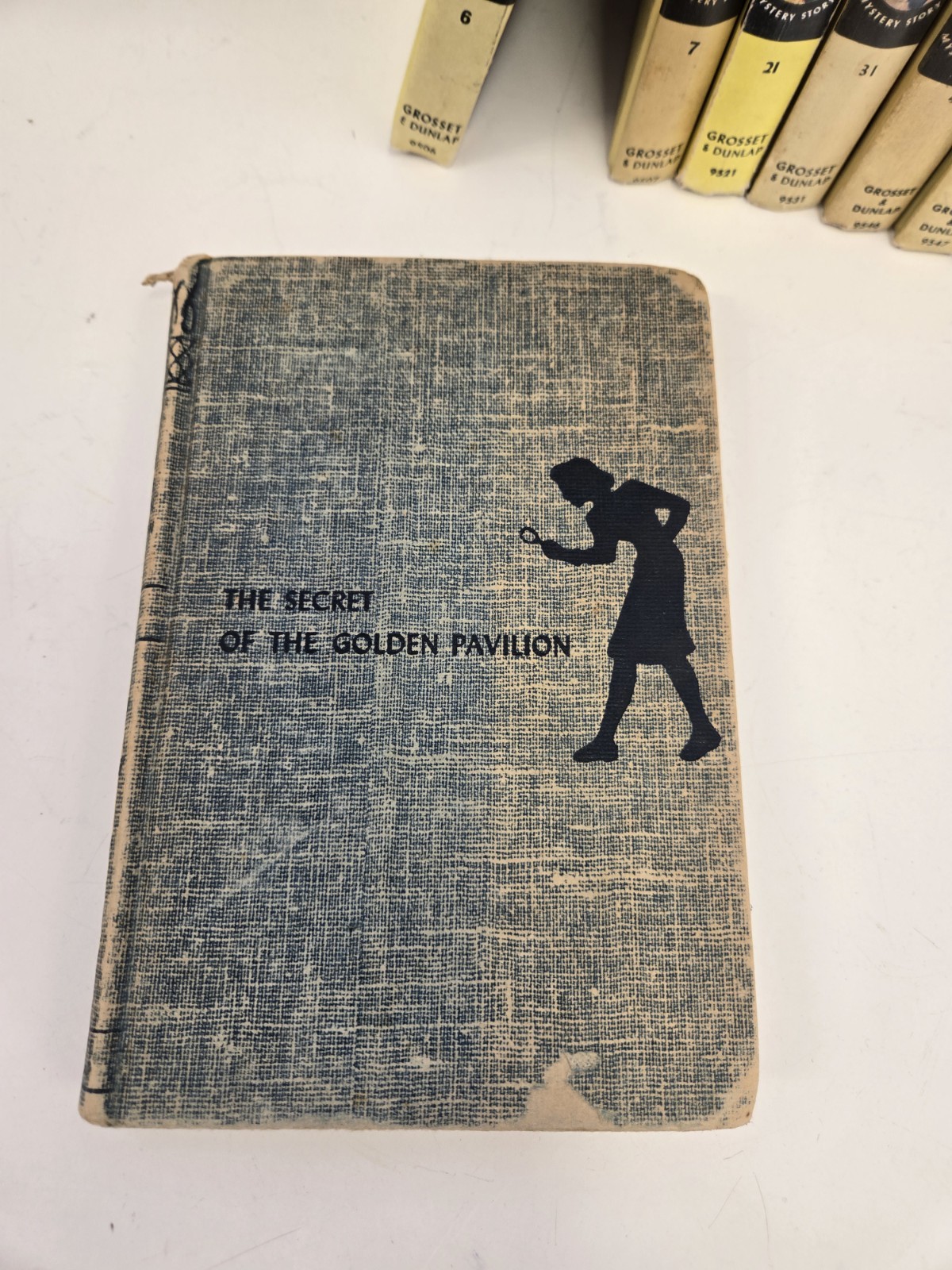 Vtg Nancy Drew Mystery Book Hardcover Matte Yellow Lot Of 9