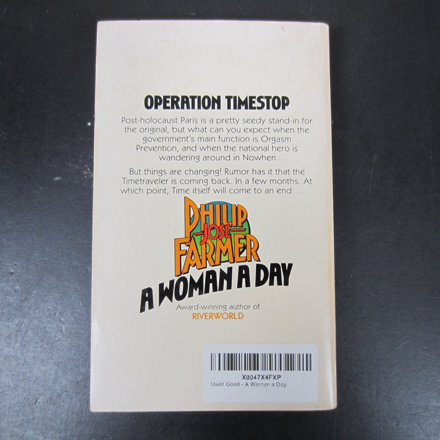 A Woman A Day Philip Jose Farmer 1980 Berkley Science Fiction Reissue PB SF