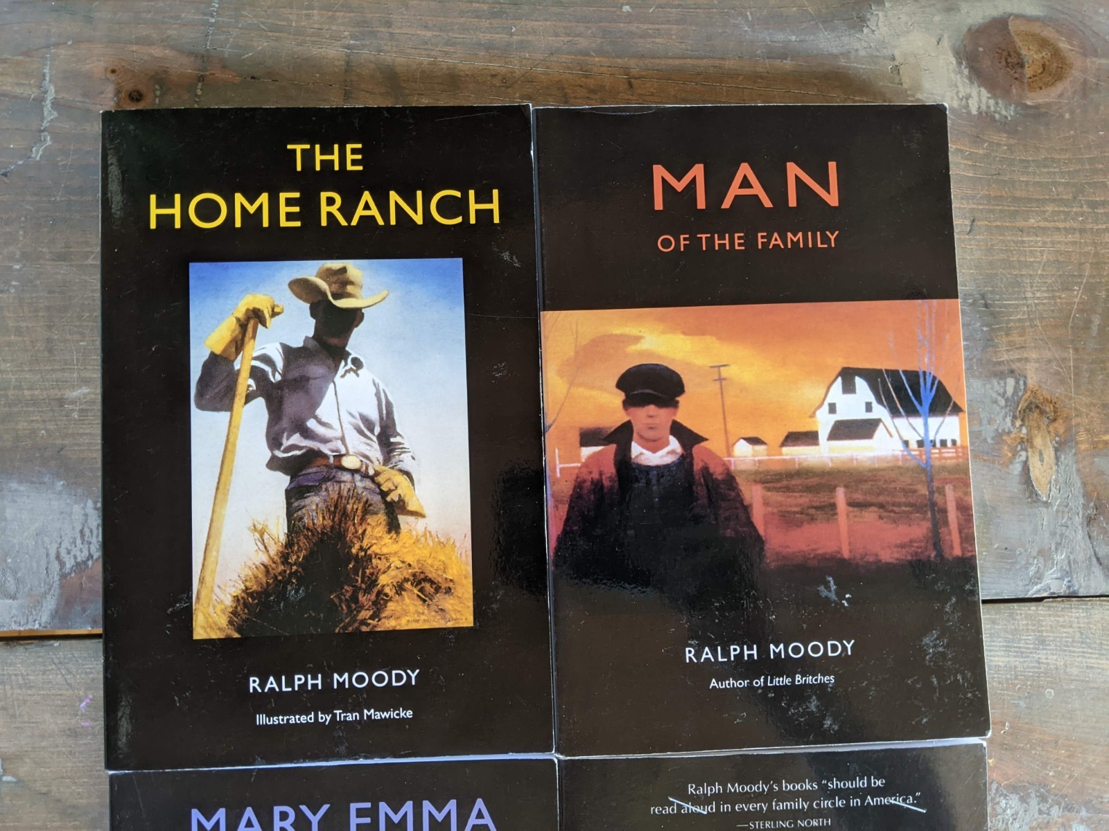 Ralph Moody Lot of 4 PB Books Little Britches The Home Ranch Man of the 1 2 3 4