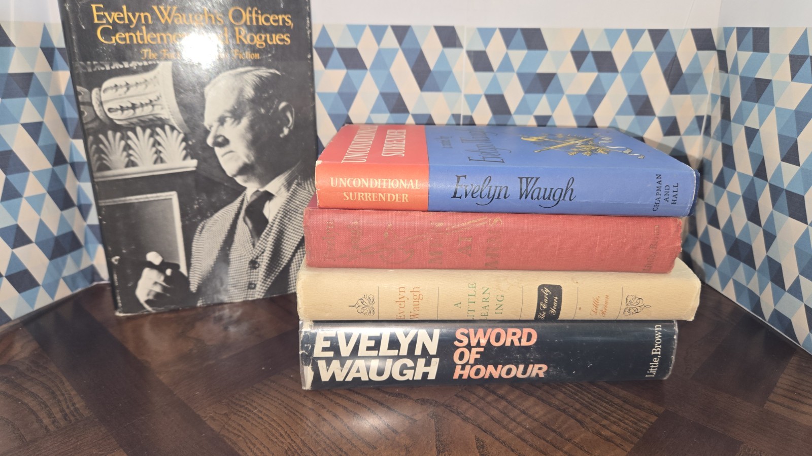 Lot 4 Evelyn Waugh Books HC Sword of Honor Unconditional Surrender Men At Arms