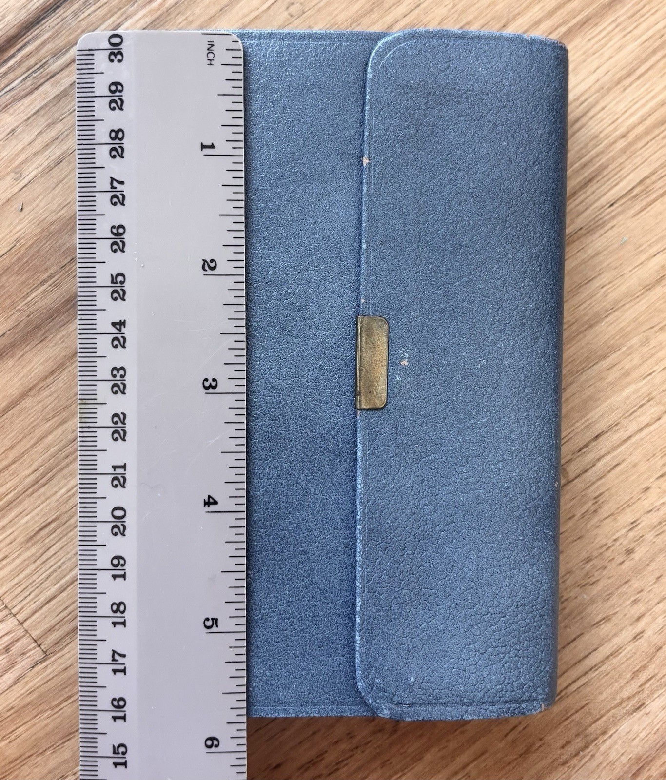 Holman Compact Pocket-Size Blue Leather KJV Bible Red Letter Snap Flap 1982