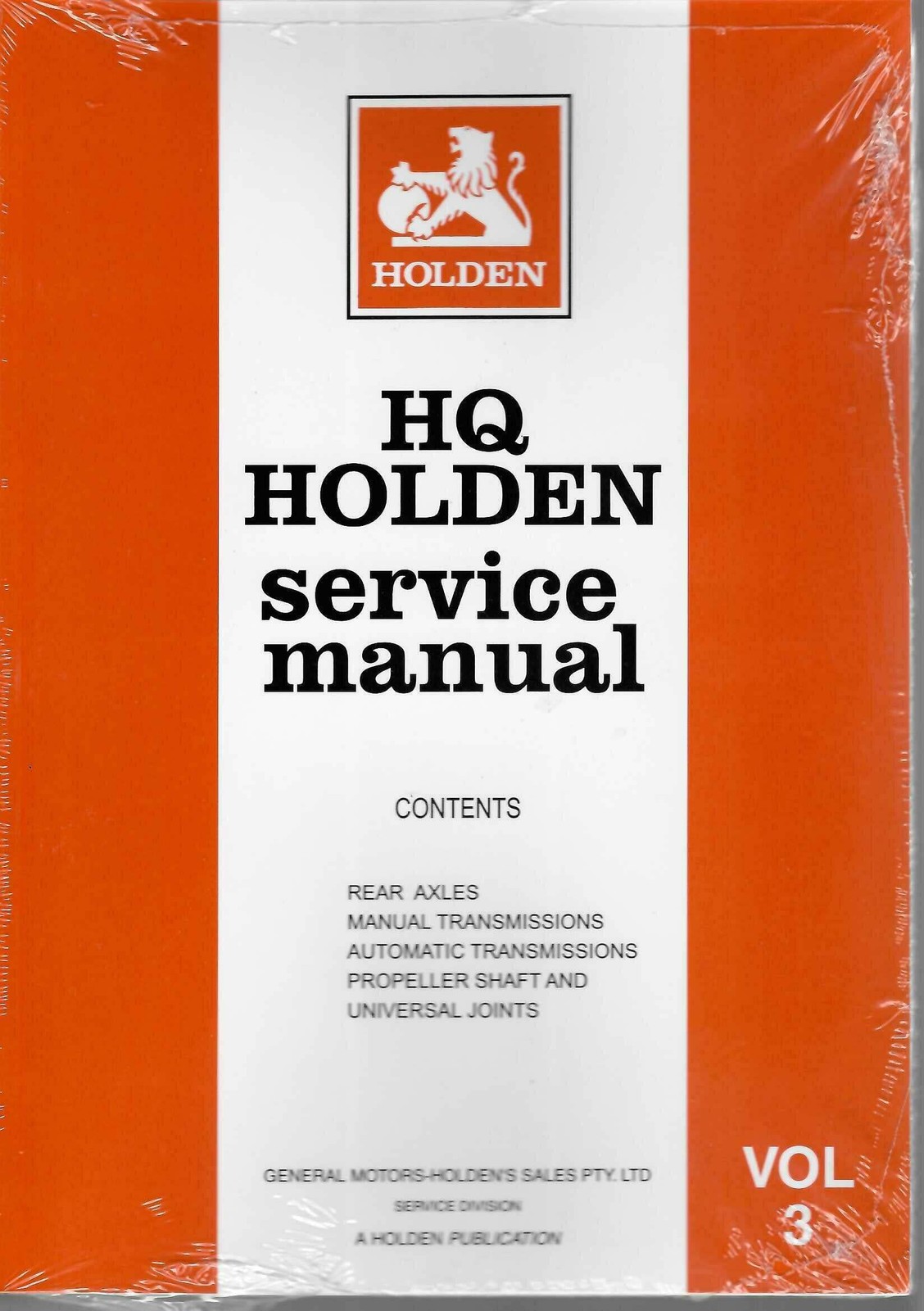 Holden HQ 1971 – 1974 Service Manual (5 Volume Set, A Holden Publication)