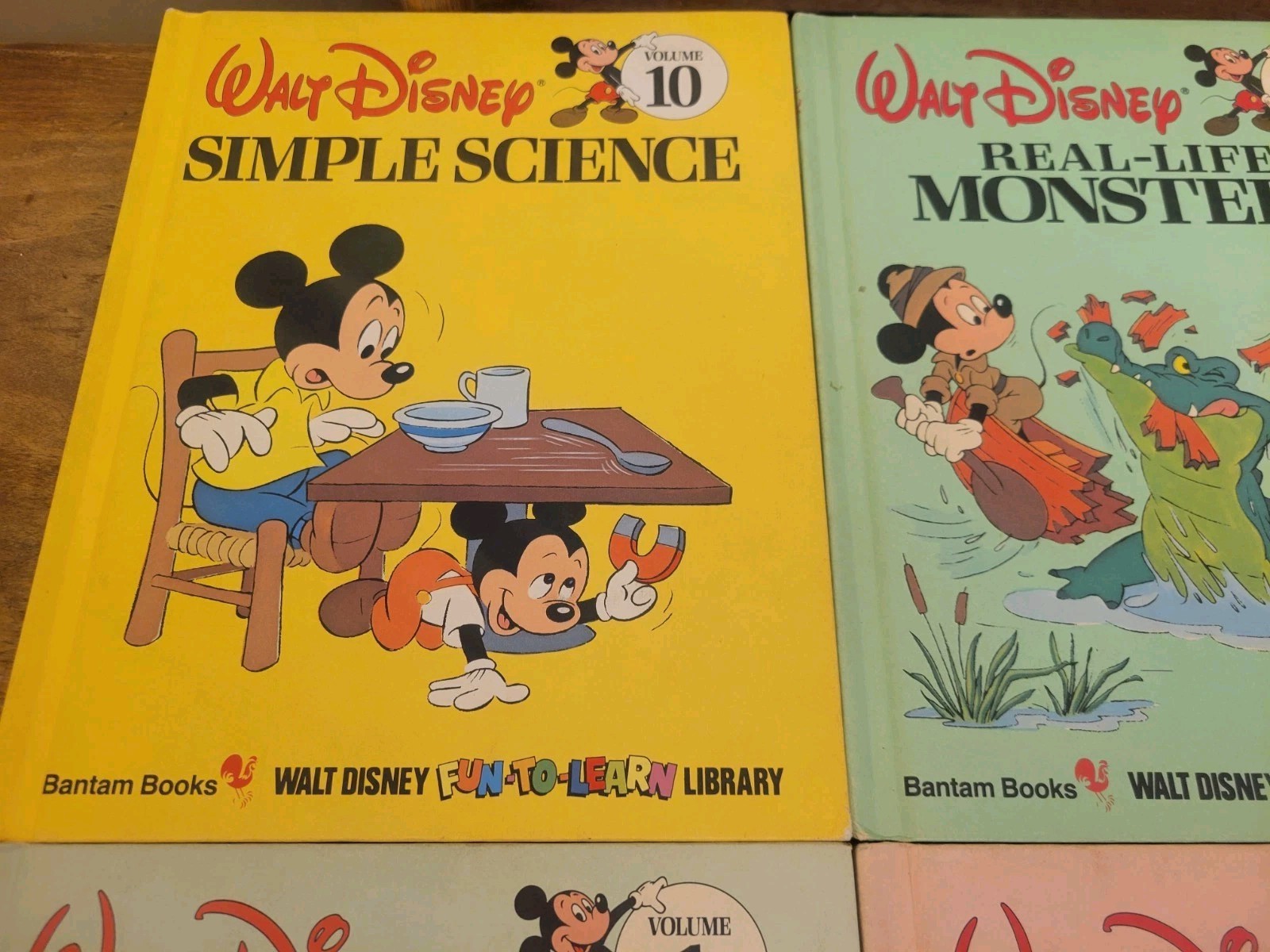 Walt Disney Fun to Learn Library Set Lot of 8 Books Bantam 1983