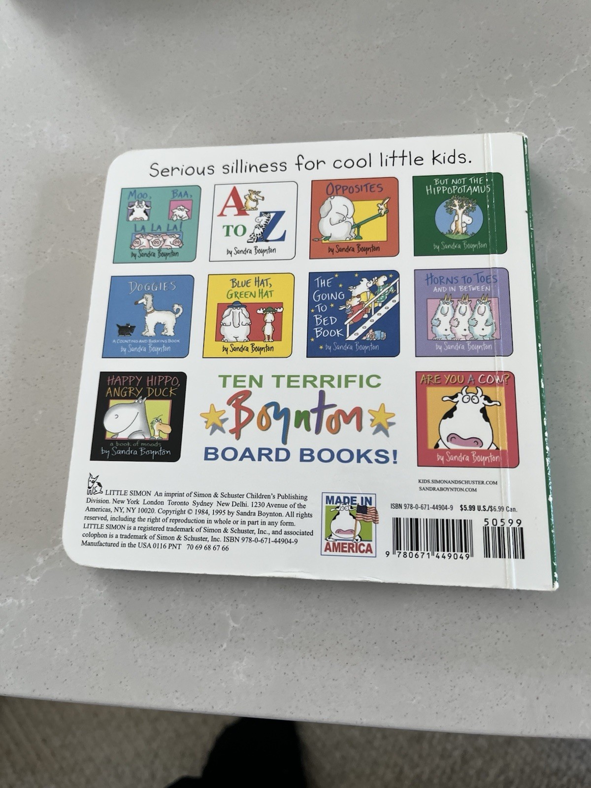 (6) Early Sandra Boynton Board Books