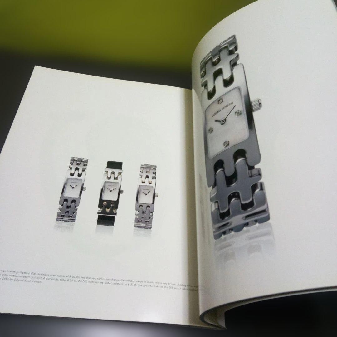 GEORG JENSEN Art Book White Cover 132 Pages Jewelry Catalog Used