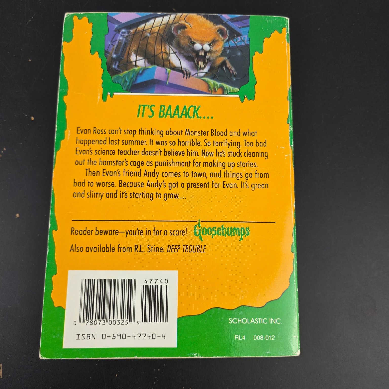 Goosebumps Monster Blood Trilogy RL Stine 1992 1994 1995 1 2 3 Vintage