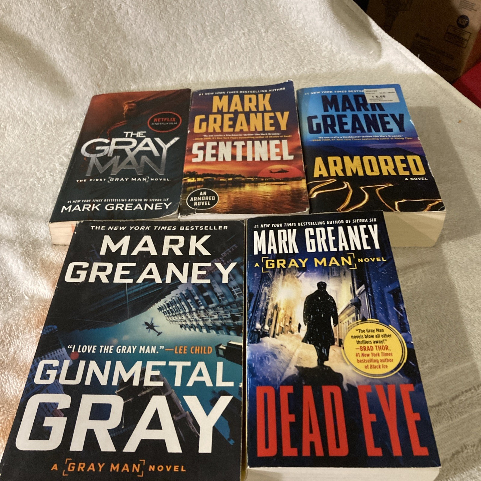 Lot of 5 Mark Greaney Gray Man Series pbs Very Good