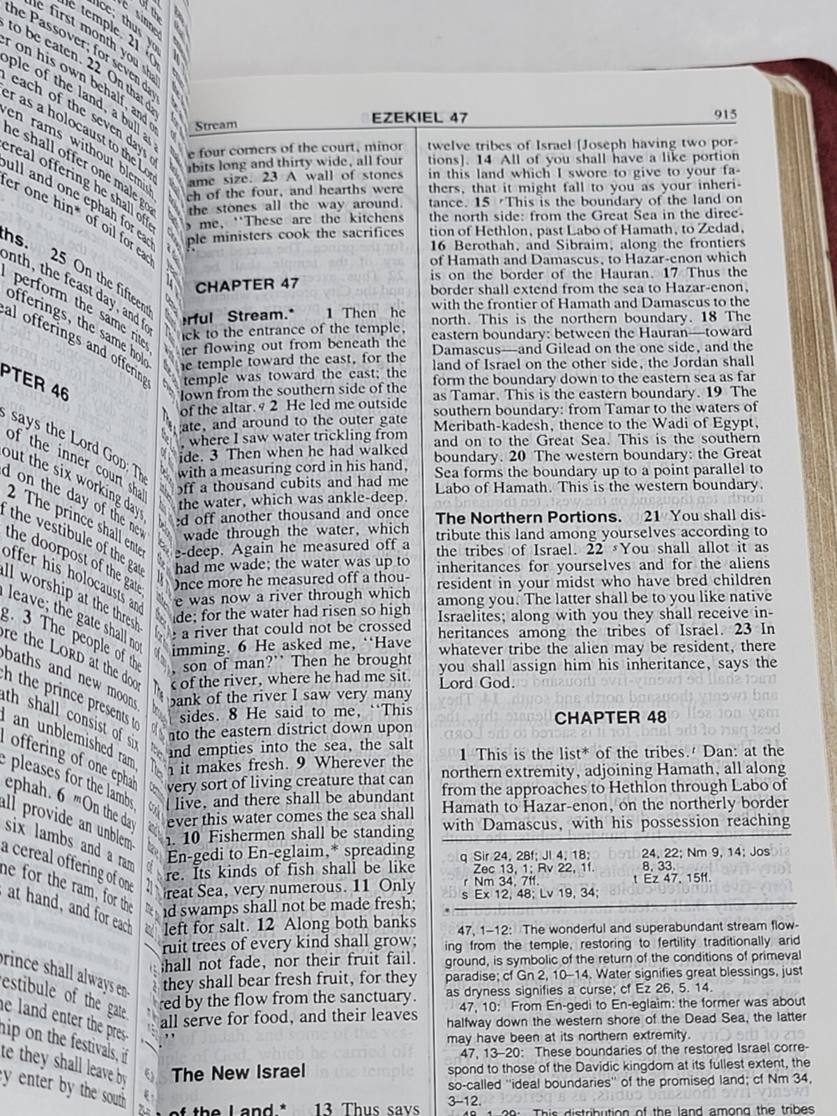 Holy Bible New American Red Letter Official Catholic World Press 1997