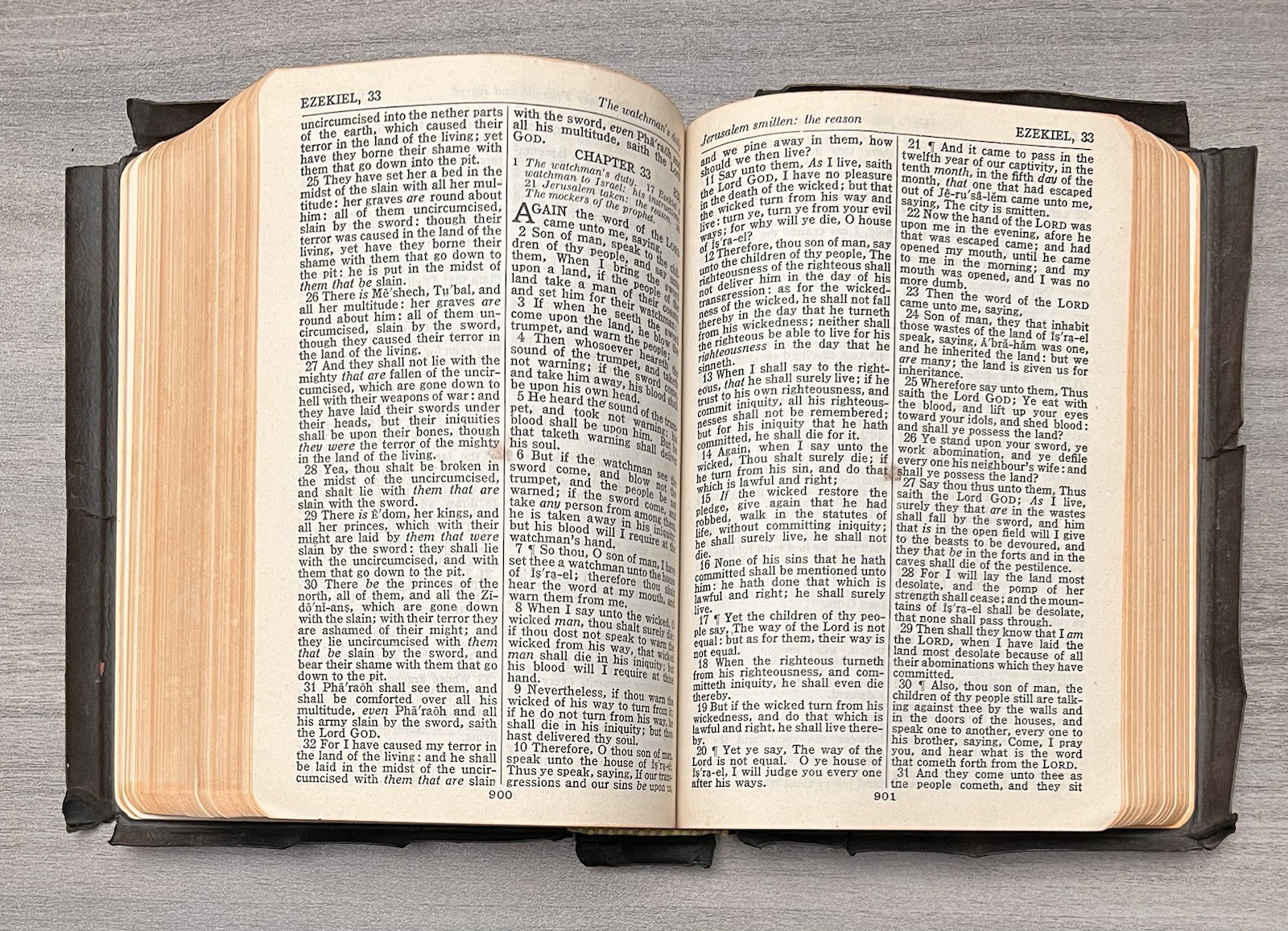 Handsize 1945 National Bible Press; Self Pronouncing KJV Study Helps; Color Maps