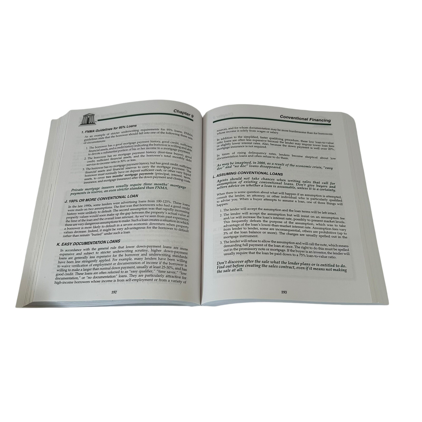 Real Estate Finance Home Loan (Walt Huber 2012, 7th edition, PB) 3rd Printing