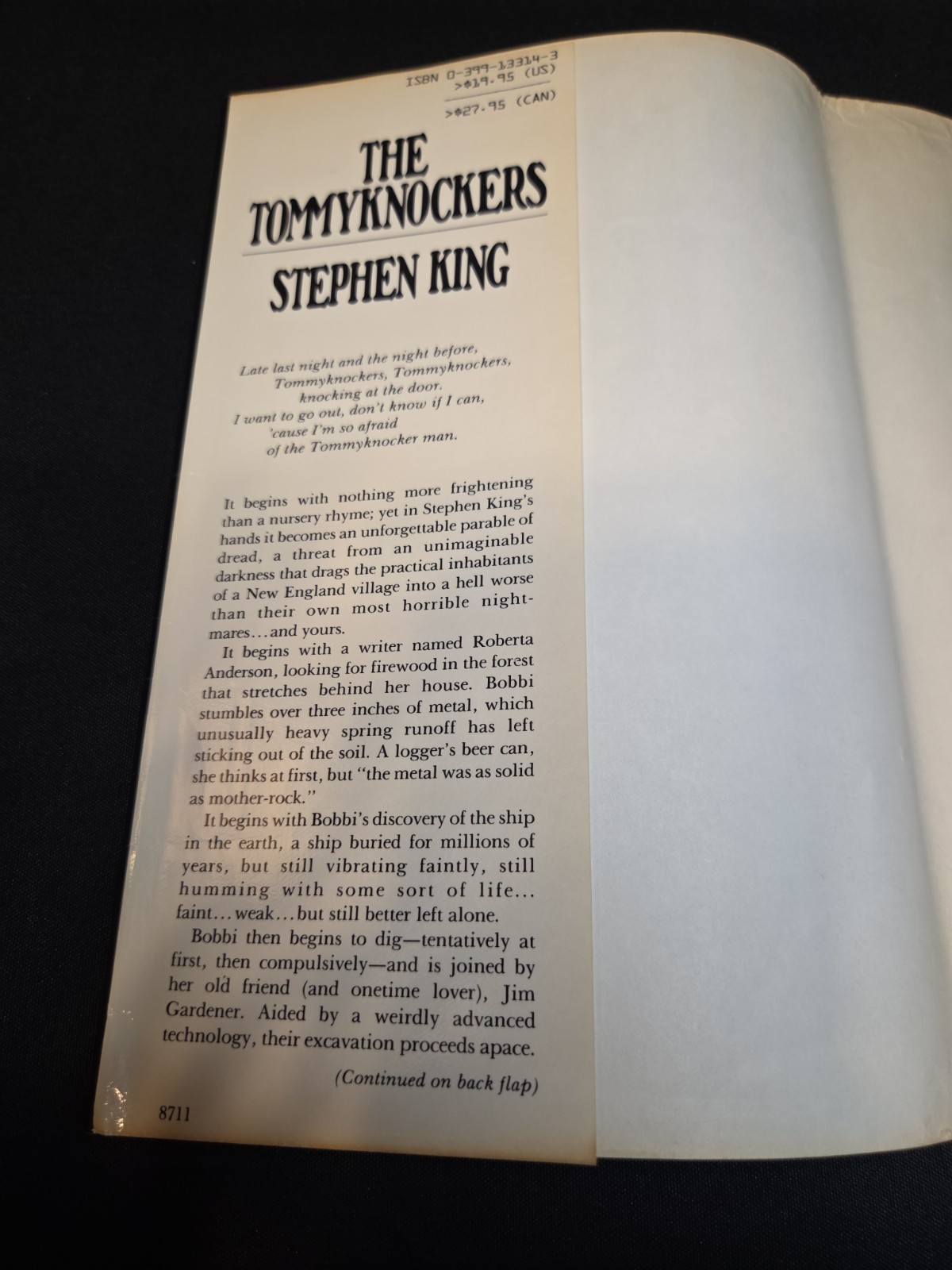 The Tommyknockers by Stephen King 1st Edition 1st Printing Hardcover HC 1987