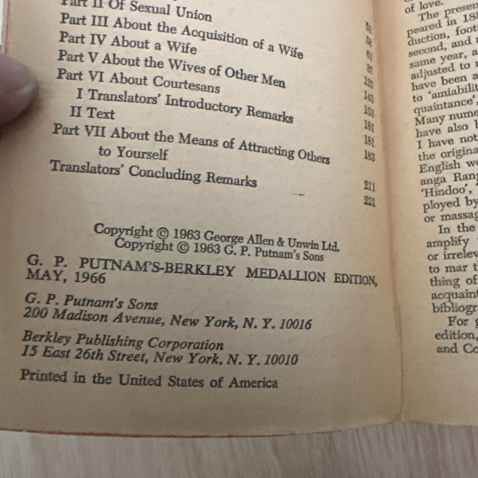 The Kama Sutra of Vatsyayana (Paperback) 1963