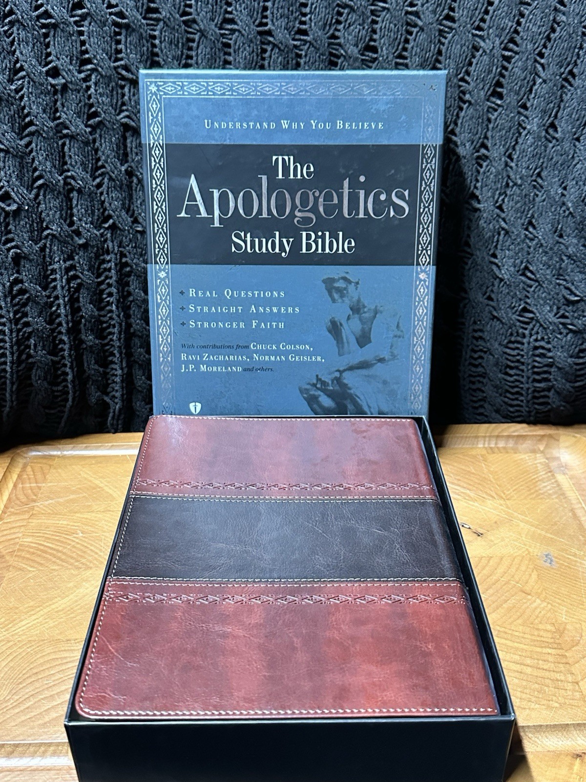 New! The Apologetics Study Bible – HCSB – Mahogany Duotone Simulated Leather