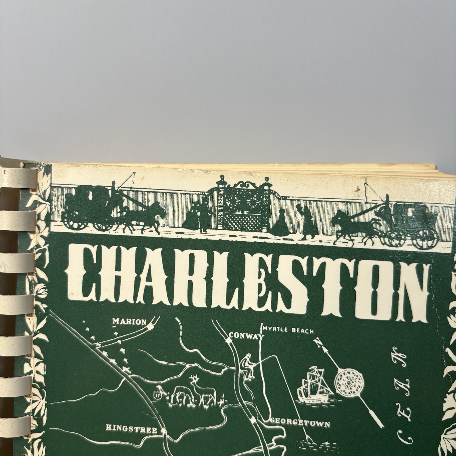 1950 Charleston Receipts Cookbook Vtg 1986 Reprint Junior League Spiral Southern