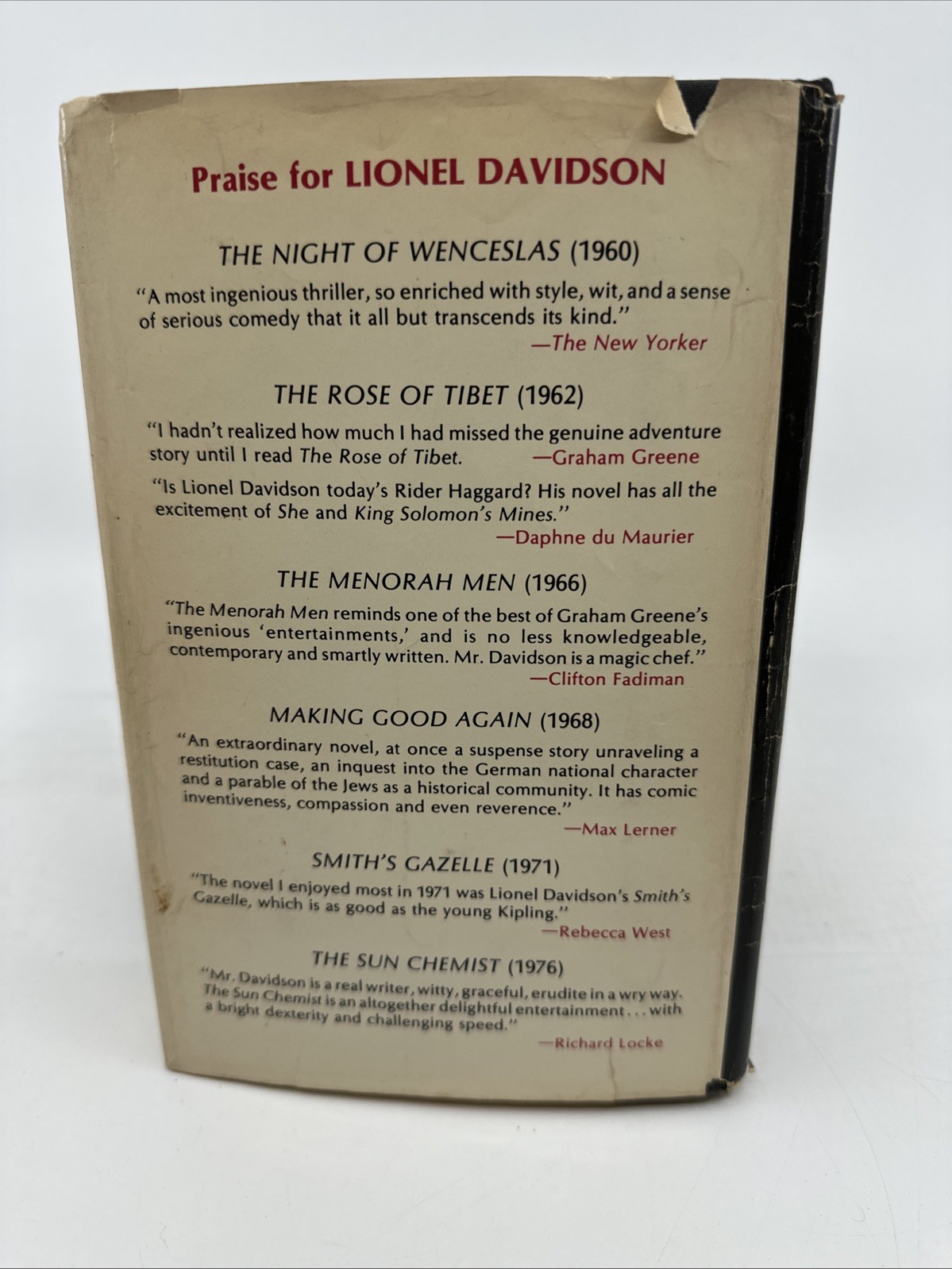 Lionel Davidson Murder Games 1st US 1978 HC DJ Gold Dagger (AD-2)