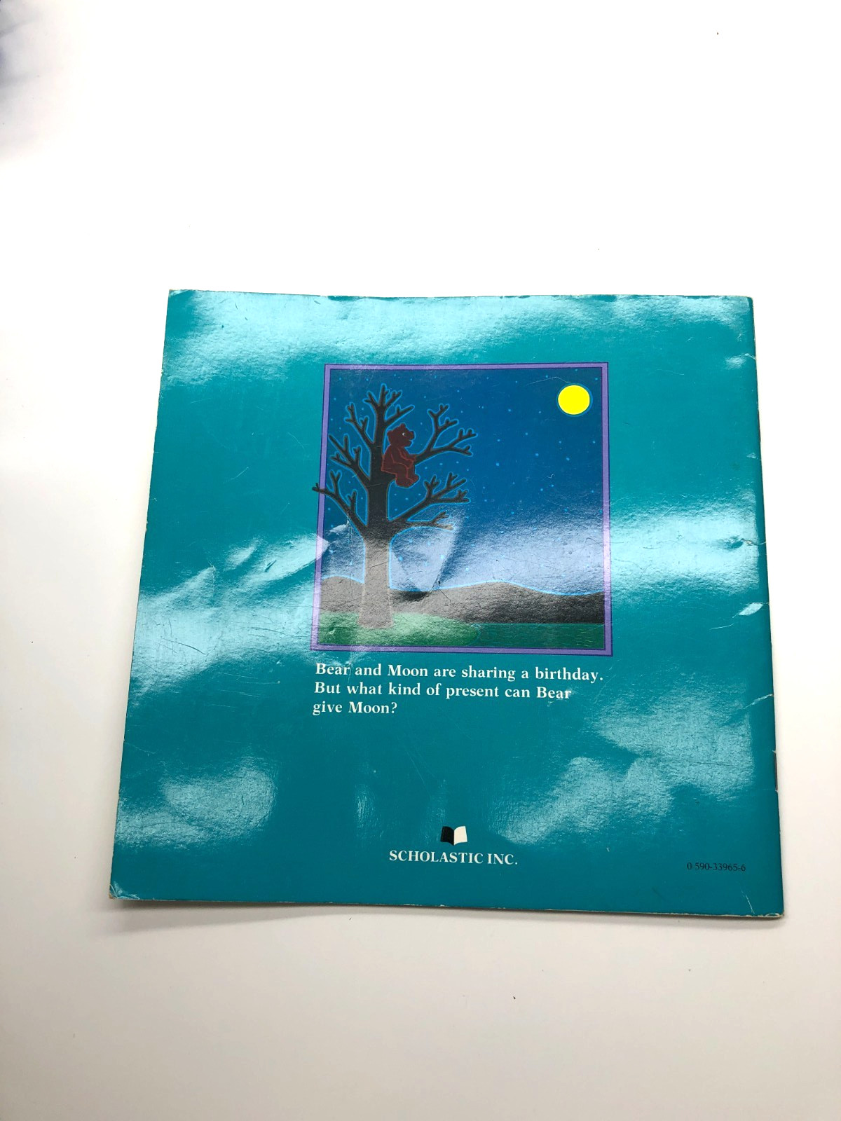 1982 Happy Birthday Moon Frank Asch Story Book Kids Vintage Scholastic
