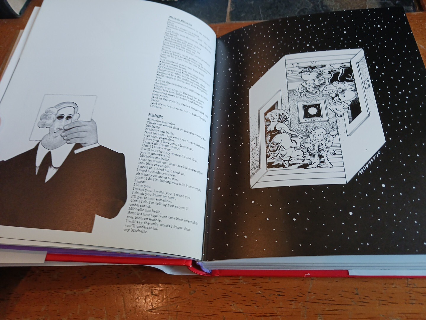 BEATLES – ILLUSTRATED LYRICS -267 PAGES -HARDCOVER HCDJ BOOK , 1991 ,THE BEATLES