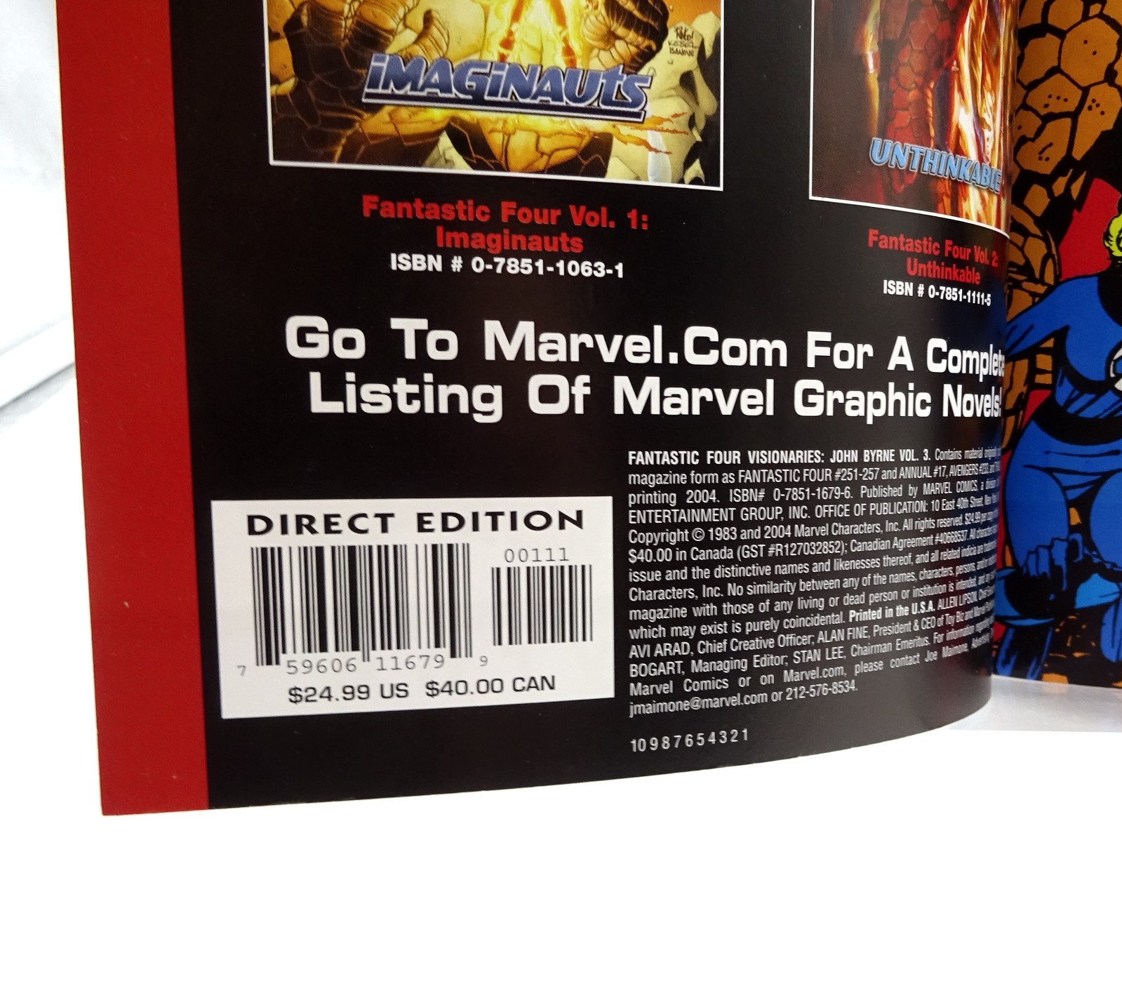 Fantastic Four Visionaries Volume 3 John Byrne Marvel PB 1st Printing 2004