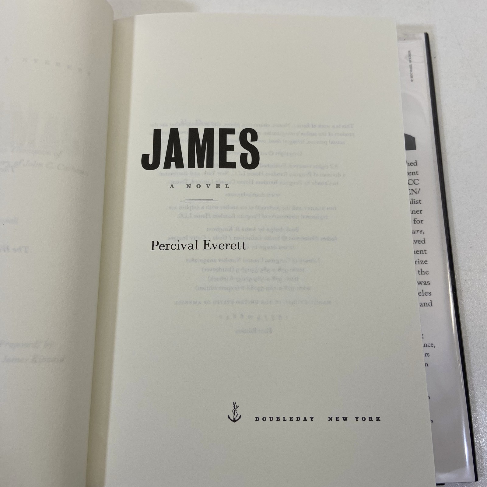 James A Novel Percival Everett SIGNED 2024 HCDJ 1st Edition Doubleday Pulitzer