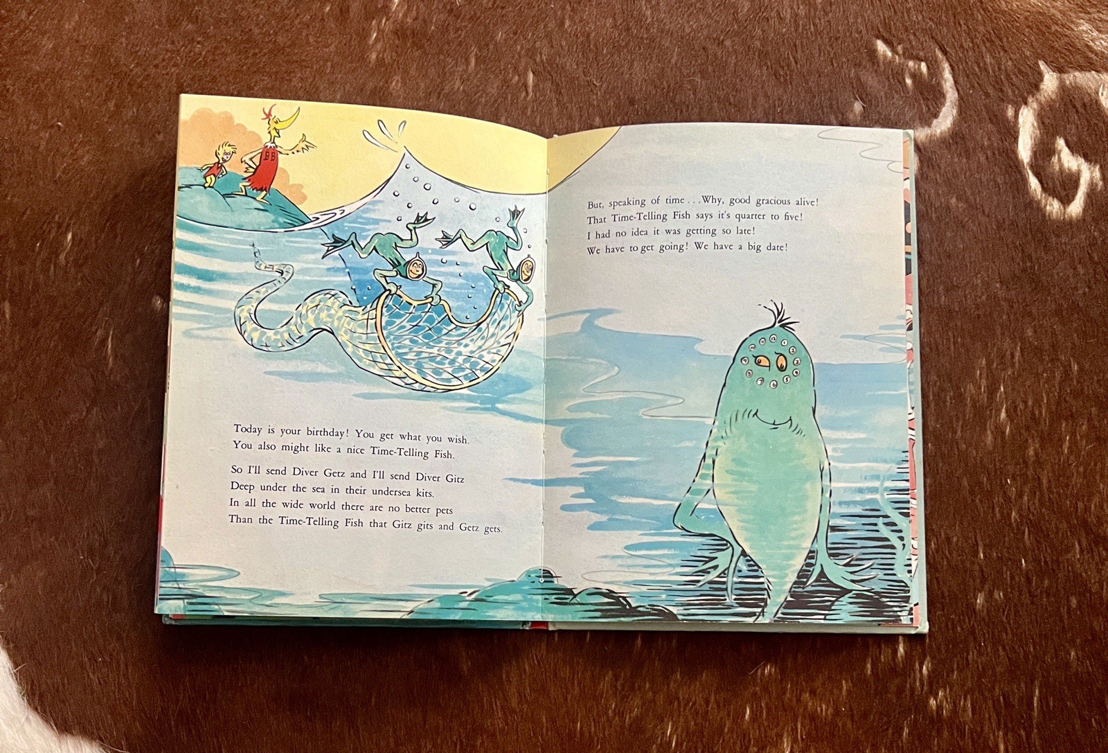 Dr. Seuss Happy Birthday To You! Vintage Hardcover Book 1959 Retro Illustration
