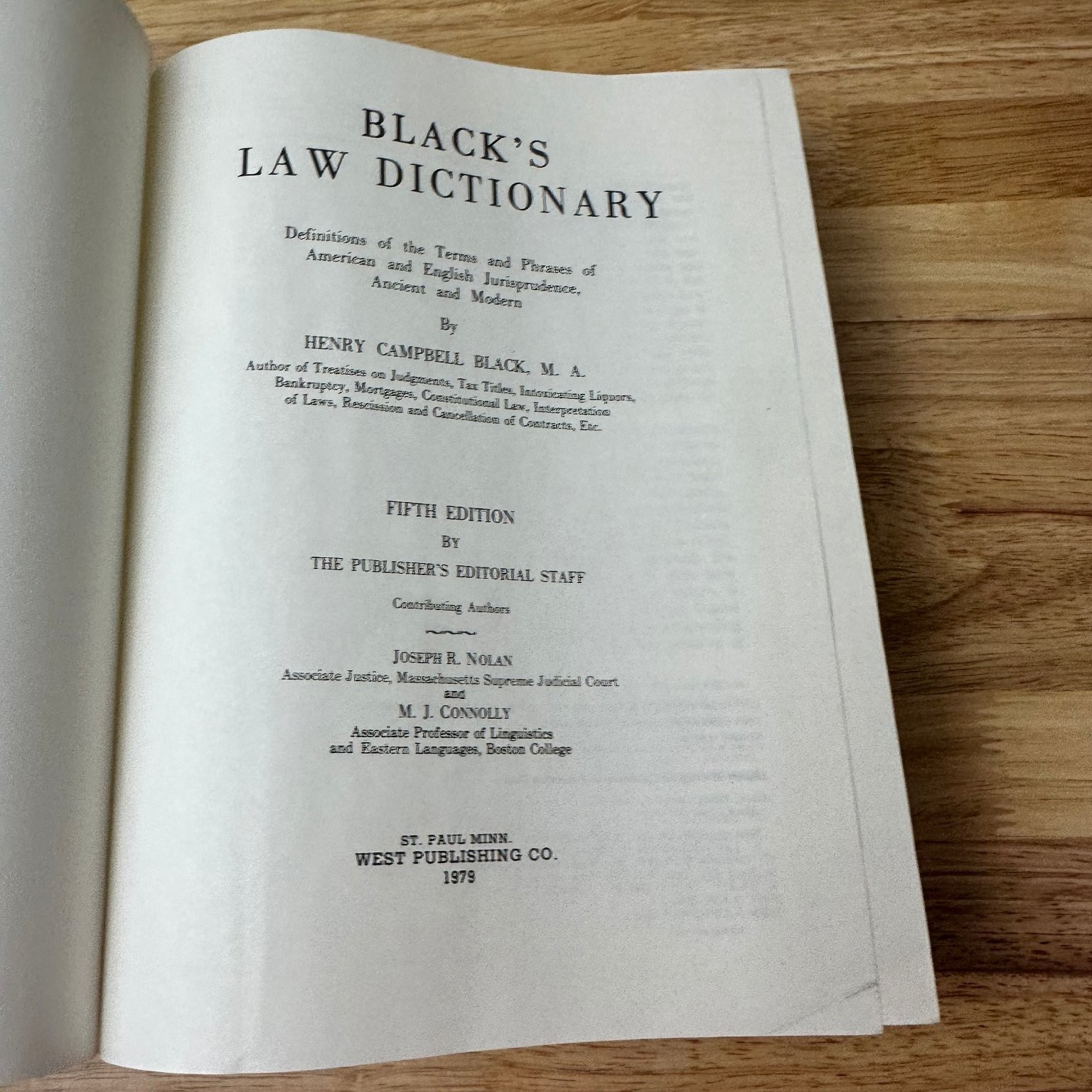 Black’s Law Dictionary Henry Campbell Black 1979 5th Edition West Pub