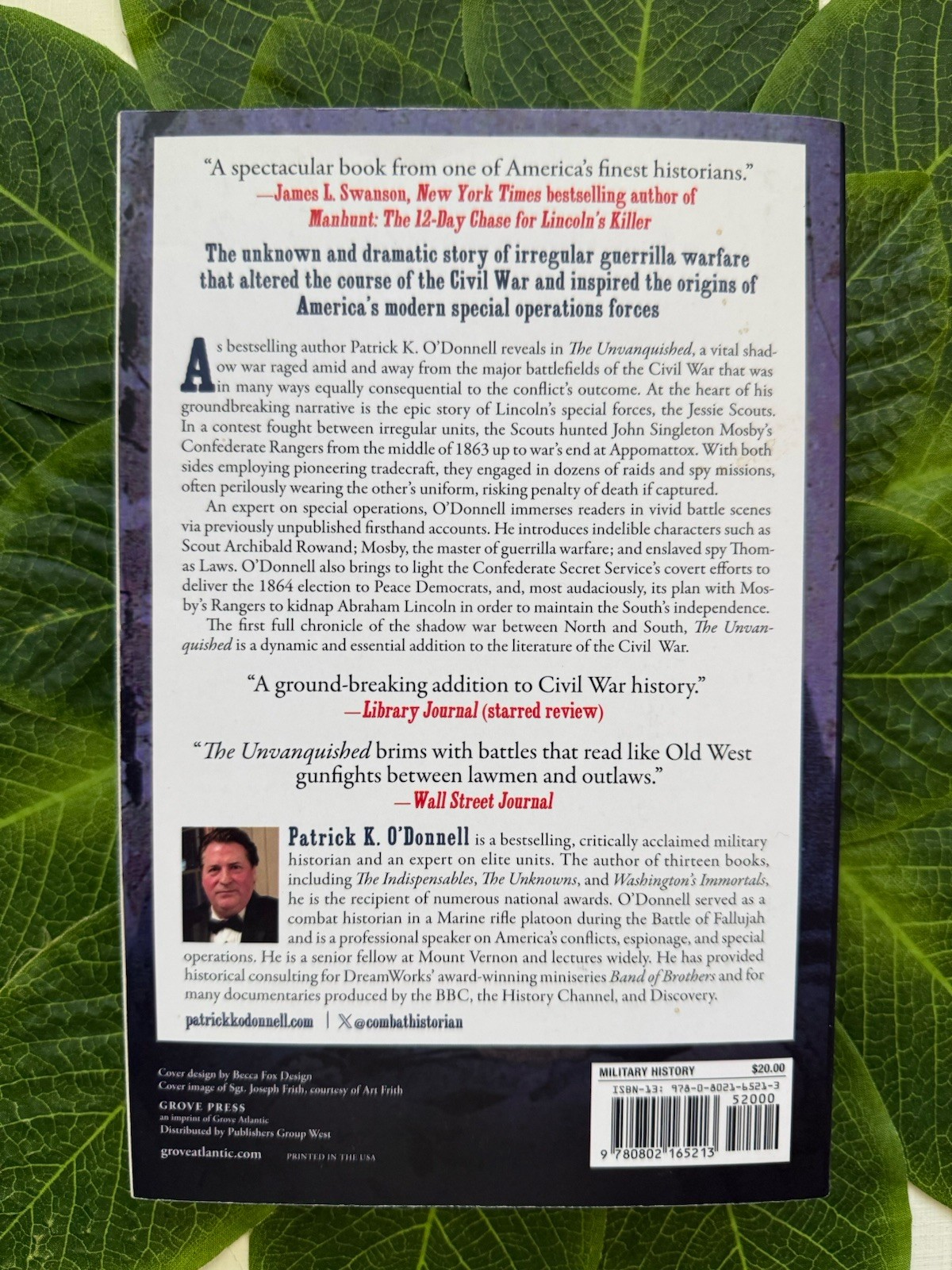 The Unvanquished. The Untold Story Of Lincoln’s Special Forces. Used Very Good.