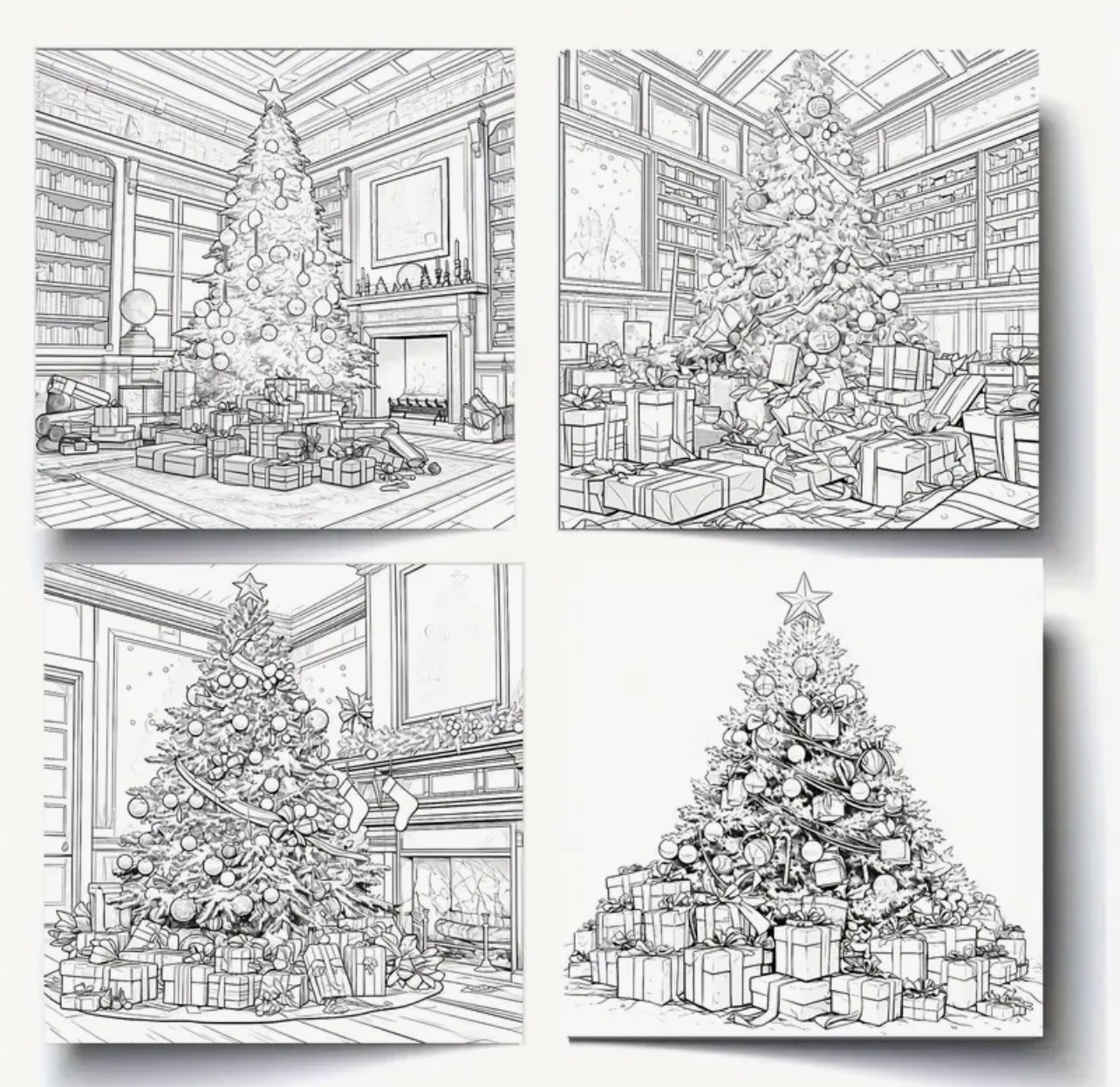 Christmas Tree & Gifts Coloring Book for Adults 14+ Book has 20 Pages Brand New