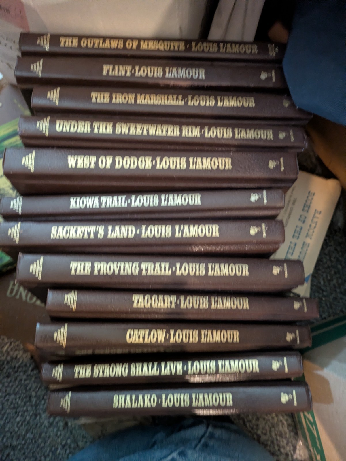LOUIS L’AMOUR LEATHERETTE HC BOOKS BANTAM WESTERN – Pick Your Title Pick Each 1