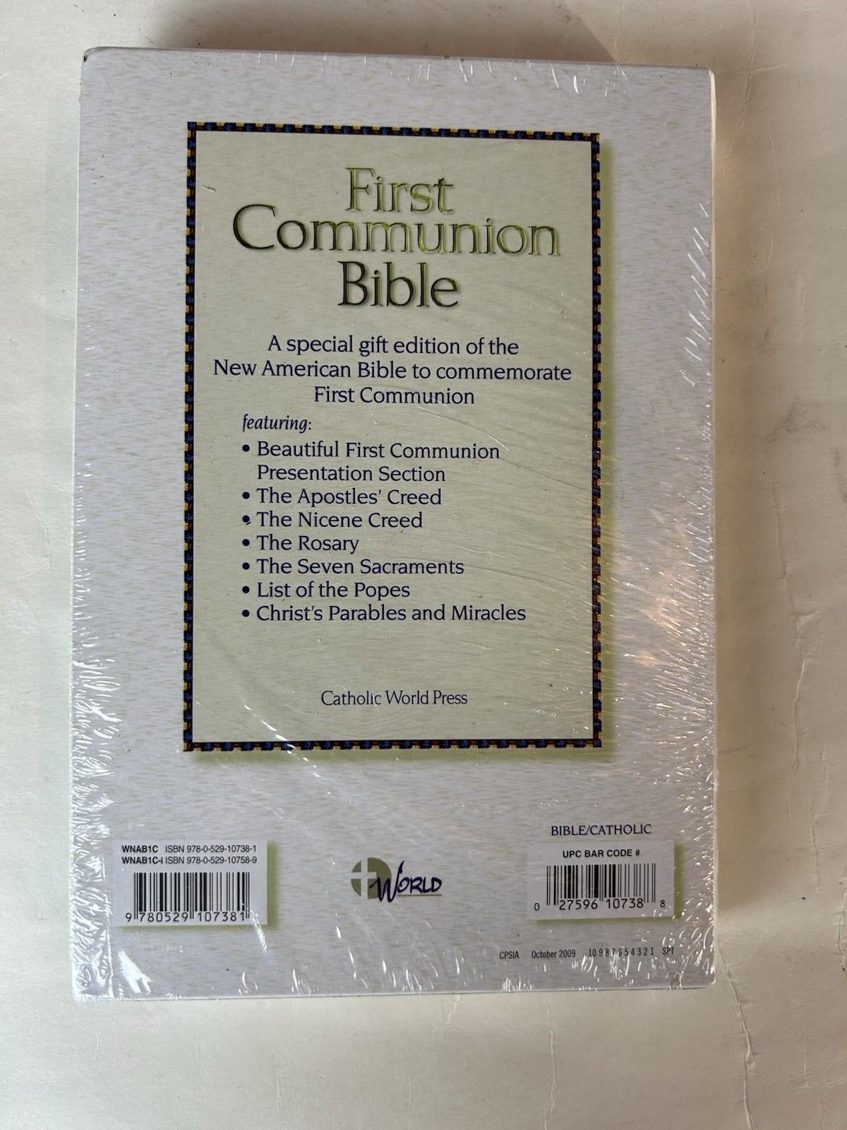 First Communion Bible Catholic World Press The New American Bible New Sealed