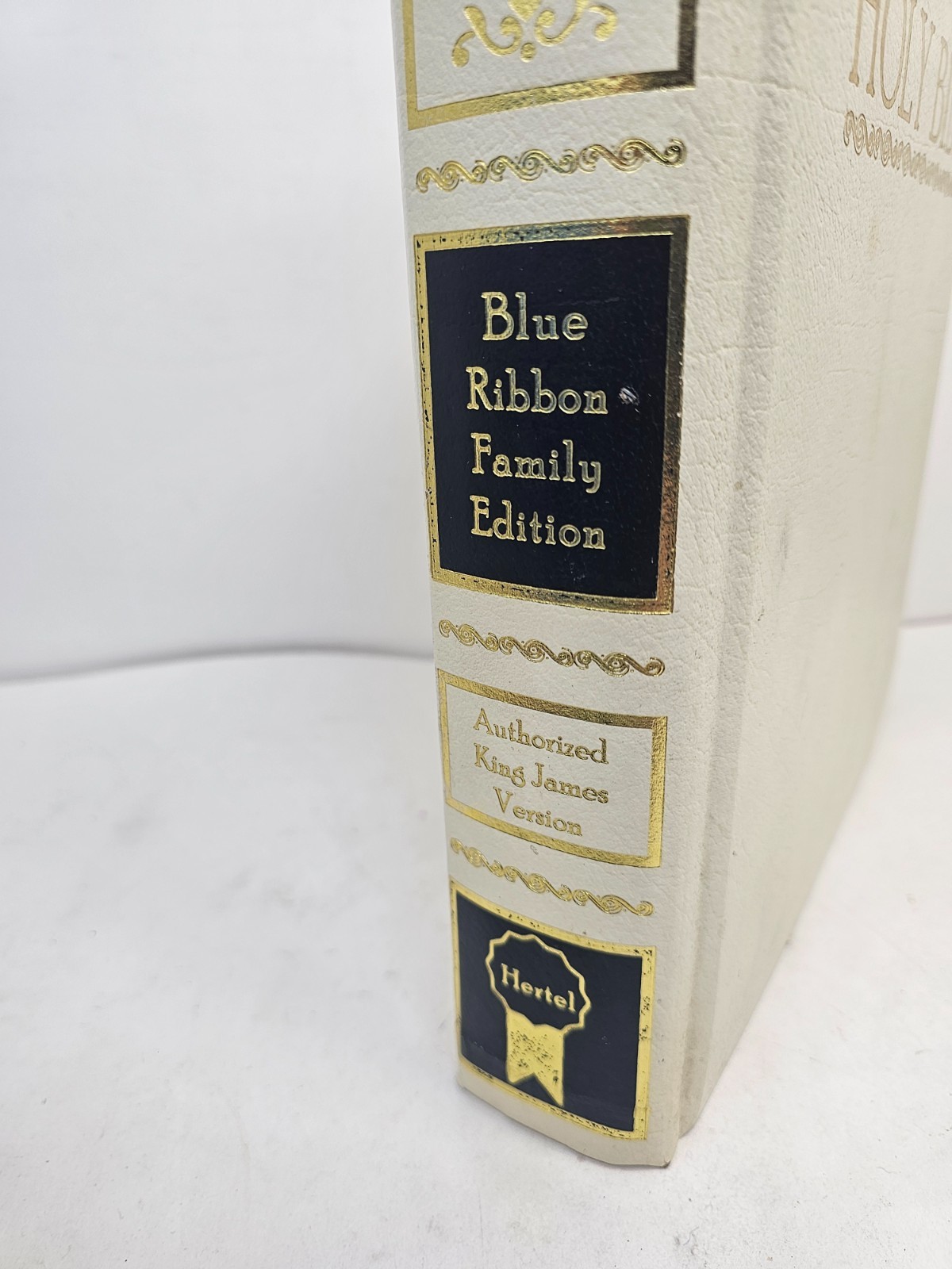 Holy Bible King James Version Special Blue Ribbon Edition Family Hertel 1988