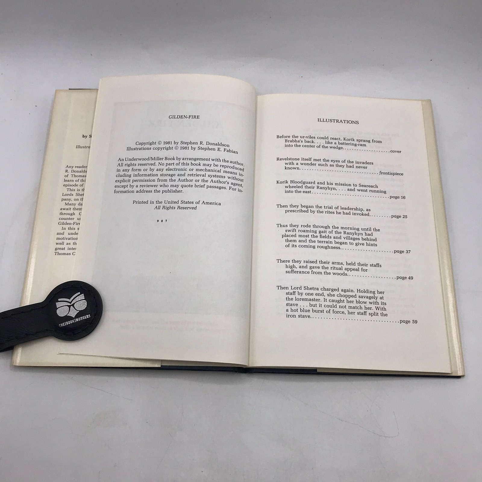 Gilden Fire Stephen R Donaldson Science Fiction Fantasy Action Book Club Edition