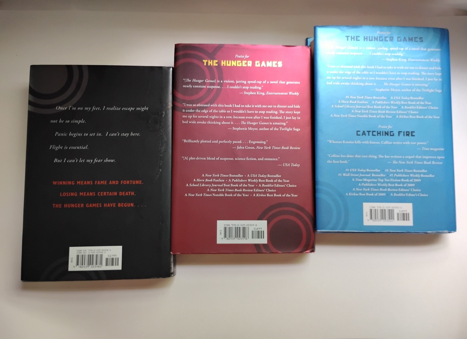 The Hunger Games Trilogy 3 Hardcover Book + Dust Jacket All 1st Edition Collins