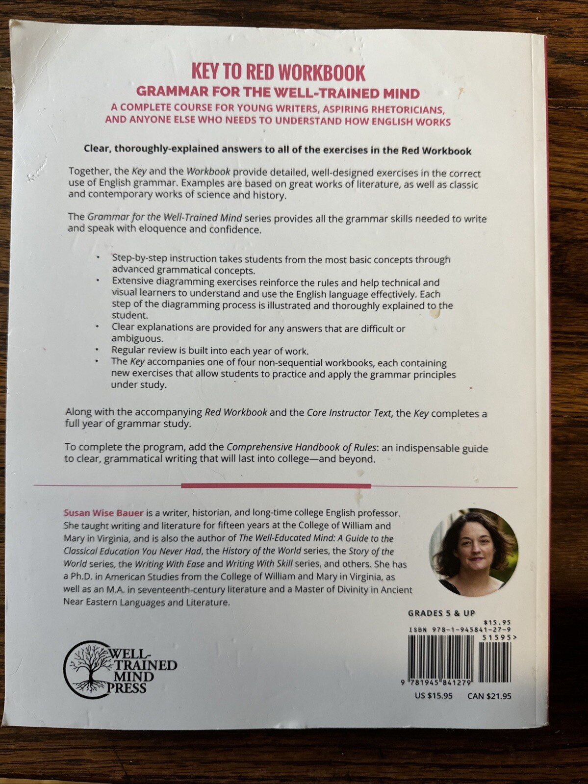 Well-Trained Mind Press Grammar for the Well-Trained Mind Red Workbook Key