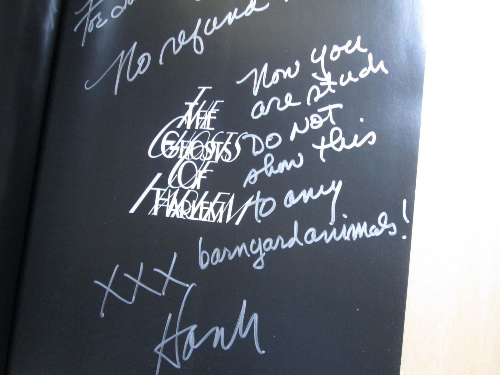 Hank O’Neal SIGNED/INSCRIBED hardback The Ghosts of Harlem 1st/1st FRENCH LANGUA
