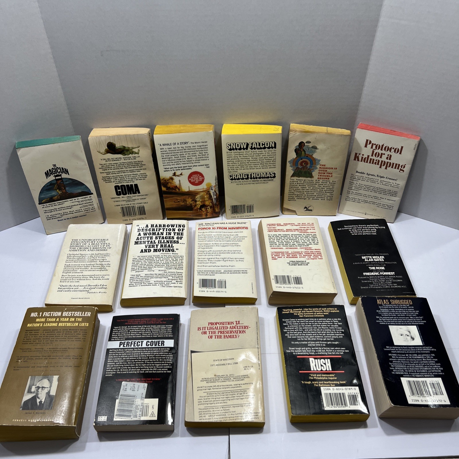 Lot of 16 Mixed Vintage Fiction Mystery Fantasy Crime Books Various Authors PB