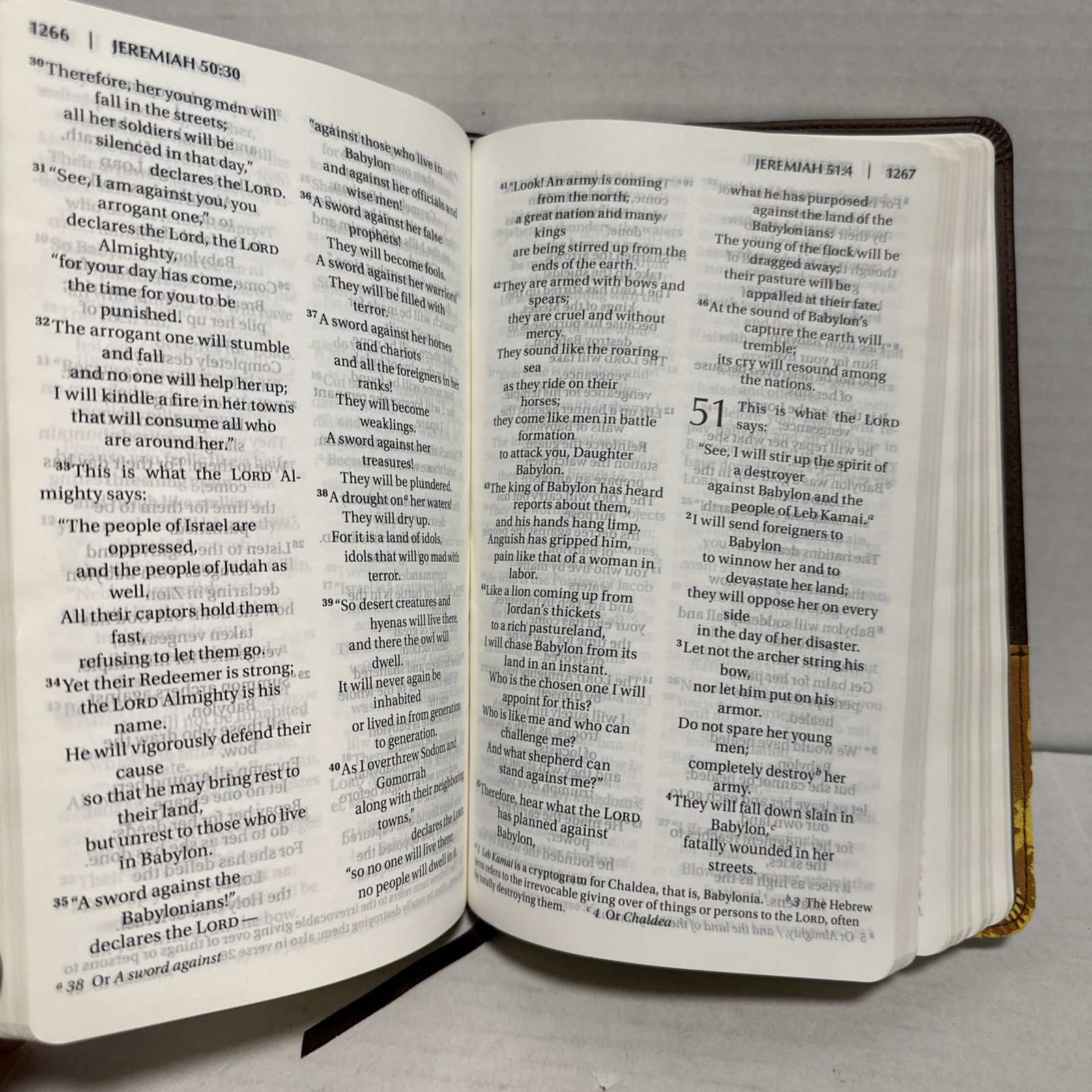 2011 NIV New International Version Pew Bible Large Print Zondervan Yellow Brown