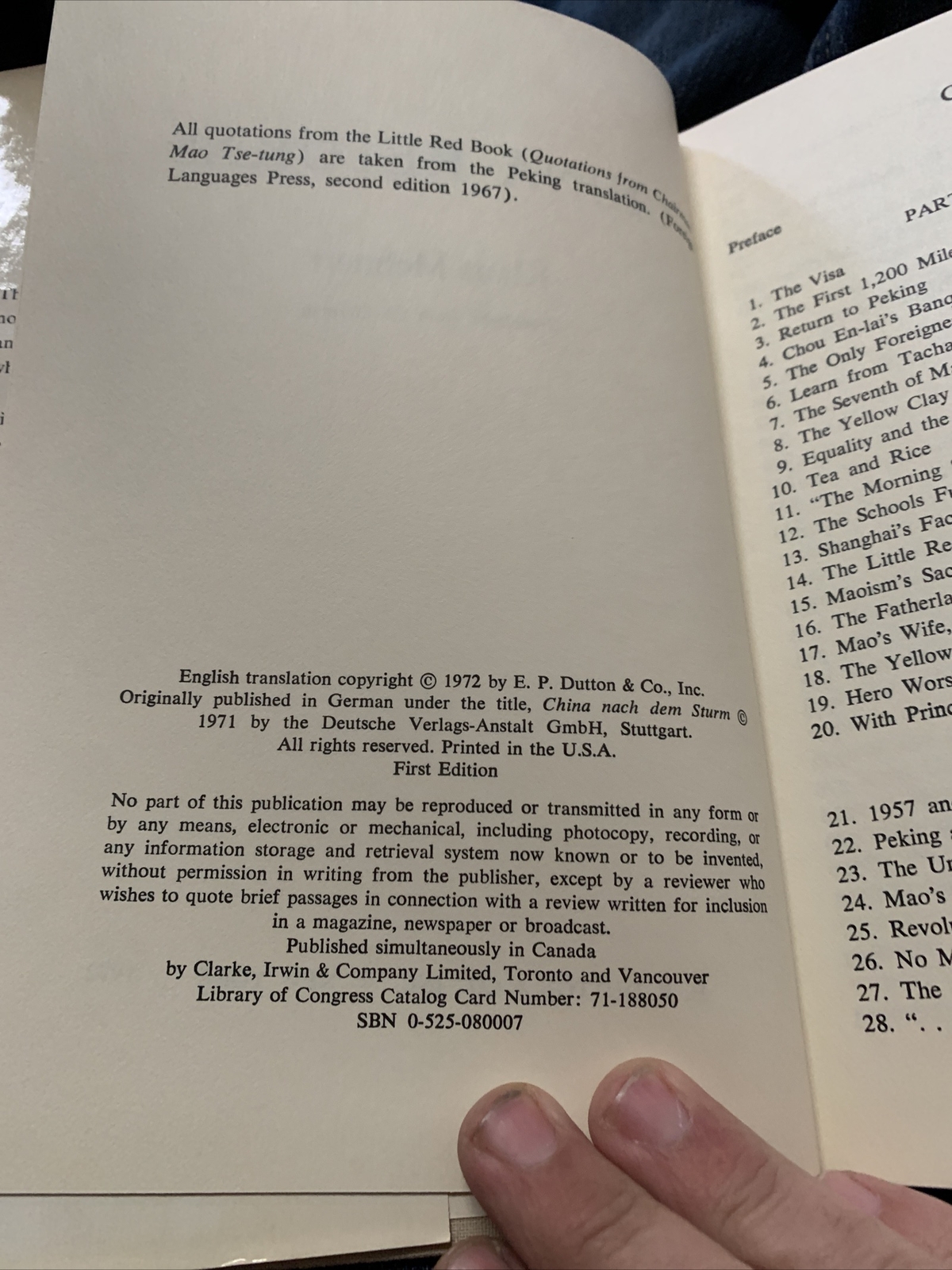 CHINA RETURNS By Klaus Mehnert First English Edition Hardcover 1972 Edition