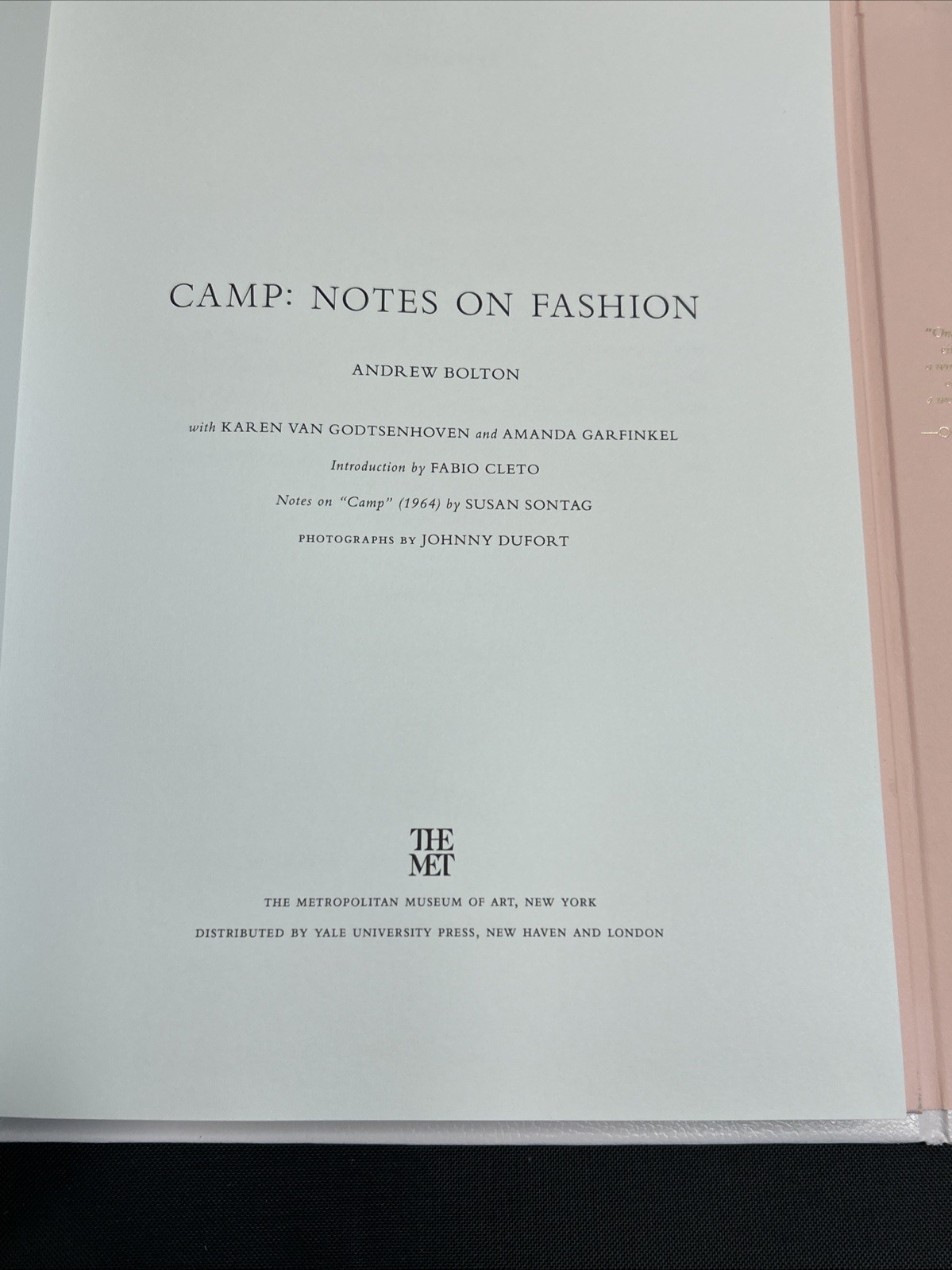Camp Notes on Fashion by Andrew Bolton (2019, Hardcover) MET exhibit catalog
