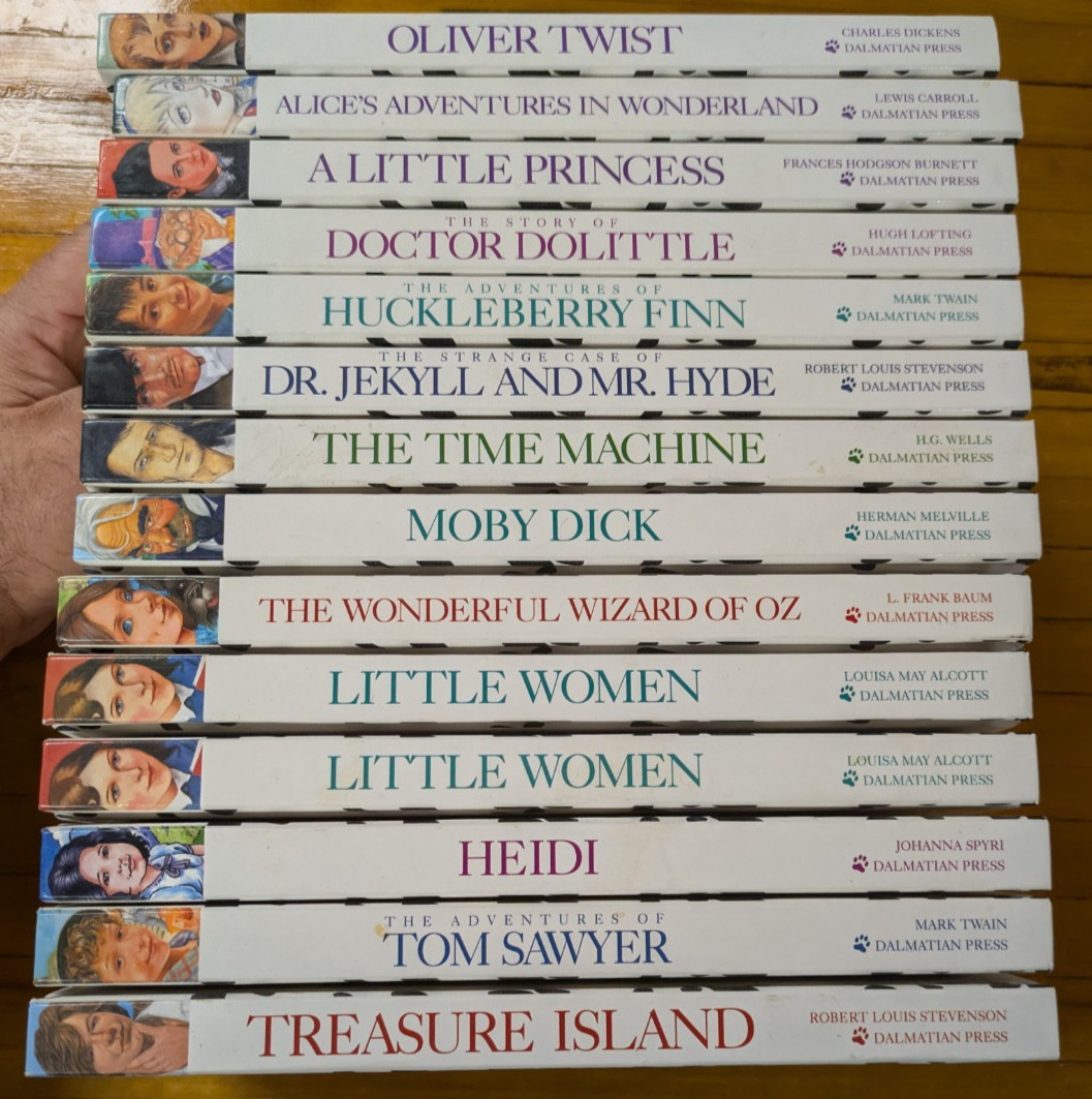 Dalmatian Press Children’s Classics Lot of 14 HC books 2001 Heidi Moby Dick