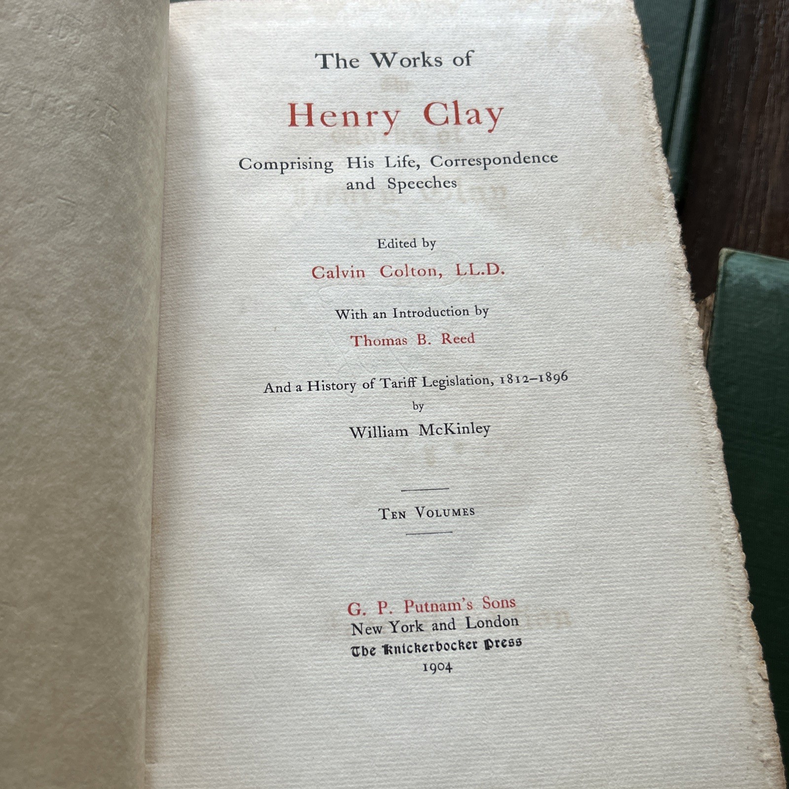 Set 9 Volumes 1904 The WORKS OF HENRY CLAY Federal Limited Edition SIGNED Books