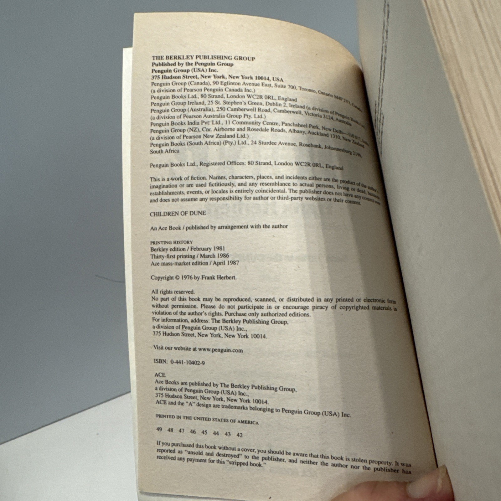 Complete DUNE Original Ace Series By Frank Herbert Books #1-6 Lot Paperback Set