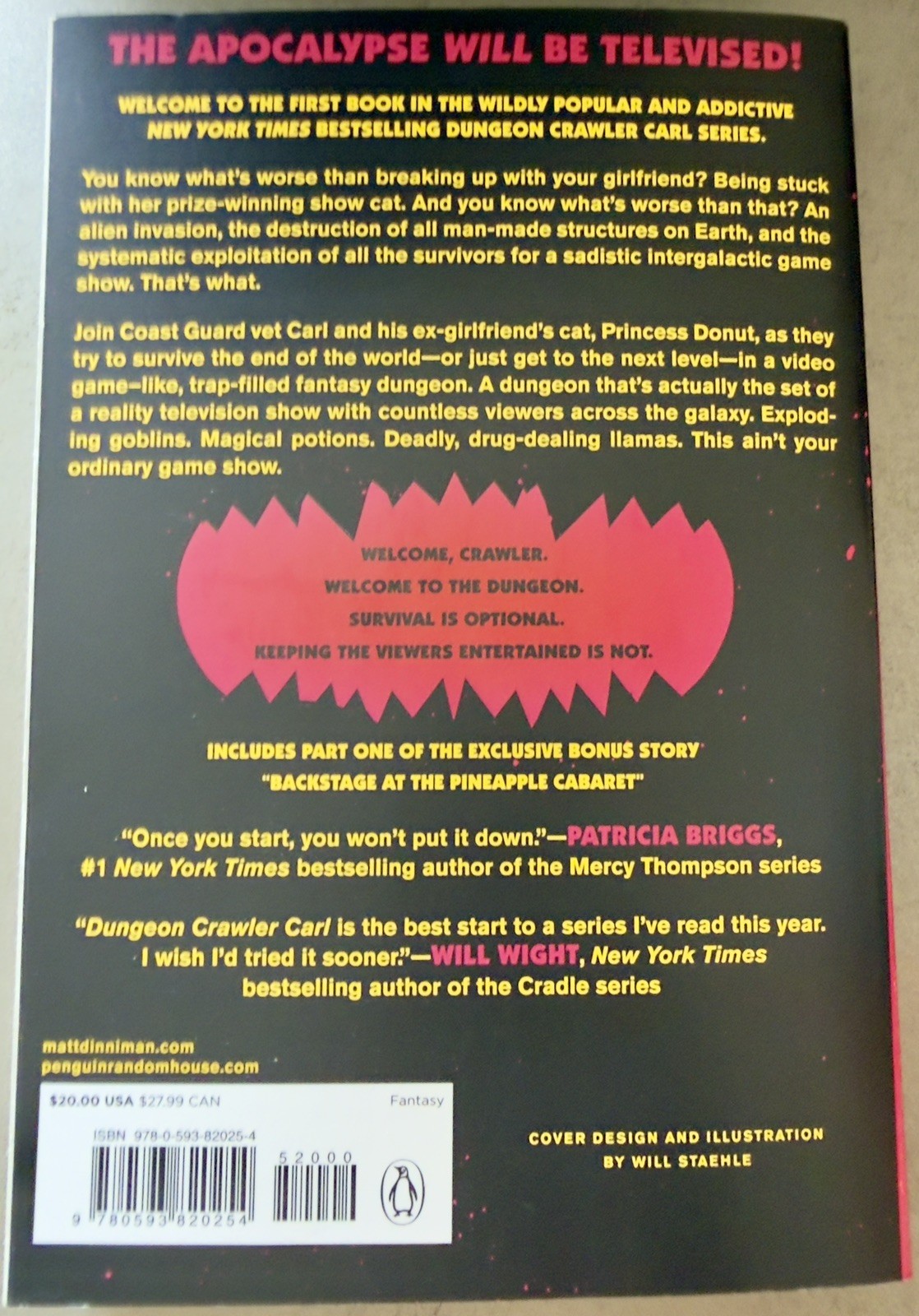 Dungeon Crawler Carl BY Matt Dinniman, Paperback