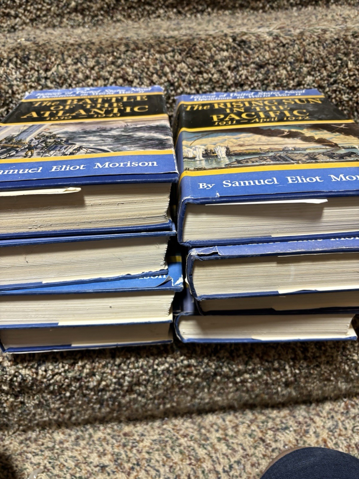 Lot Of 8 History Of United States Naval Operations In WWII 1, 3, 4, 7, 9-12