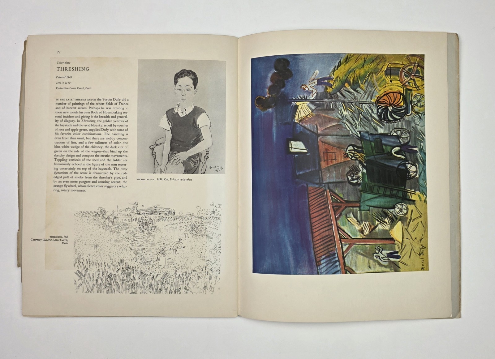 Antique Raoul Dufy 1954 Paperback Portfolio Ed. w/ 9 Tipped In Prints Paintings