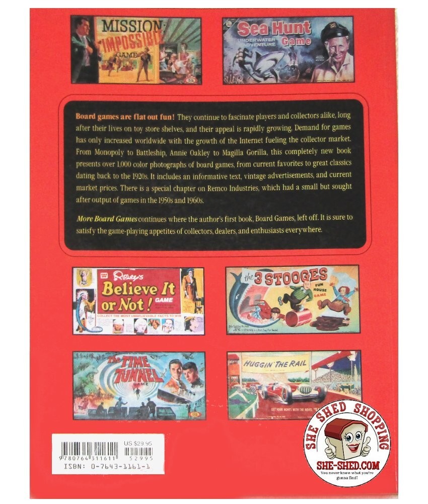Vintage 2000 More Board Games Price Guide Book Desi Scarpone Schiffer – VGC
