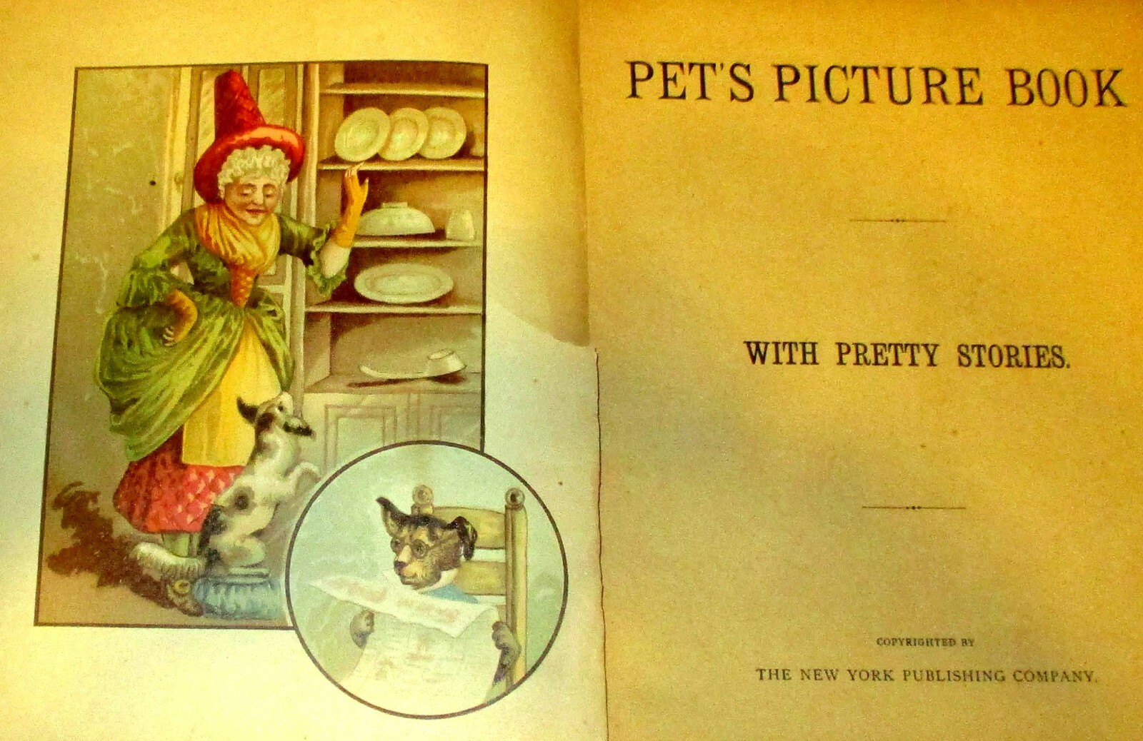 Pet’s Picture Book With Pretty Stories 1897 Little Tots Series H/C 34 pages