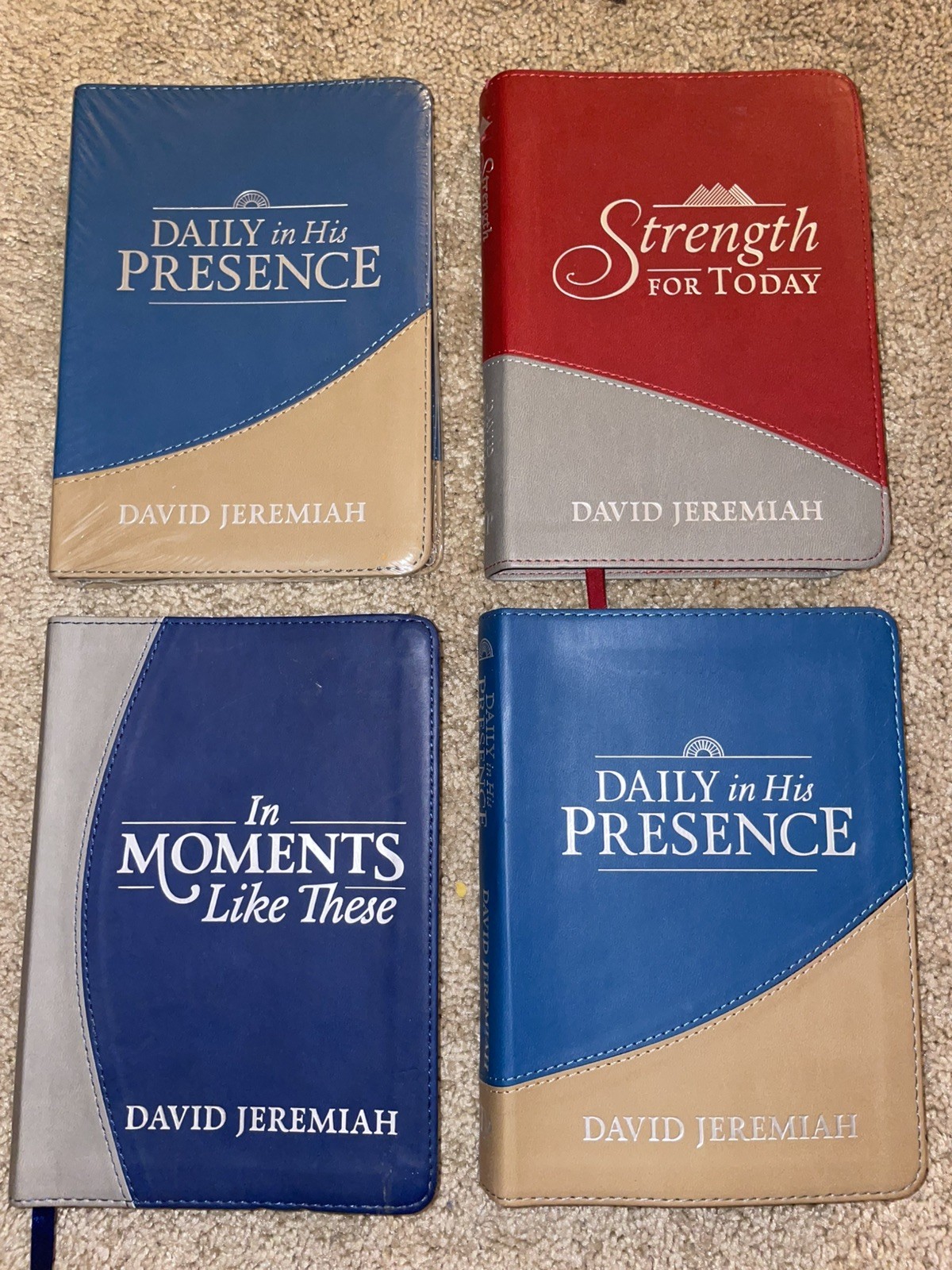 DAVID JEREMIAH All Leather Devotional Book Lot of 9 CHRISTIAN BIBLE STUDY Books