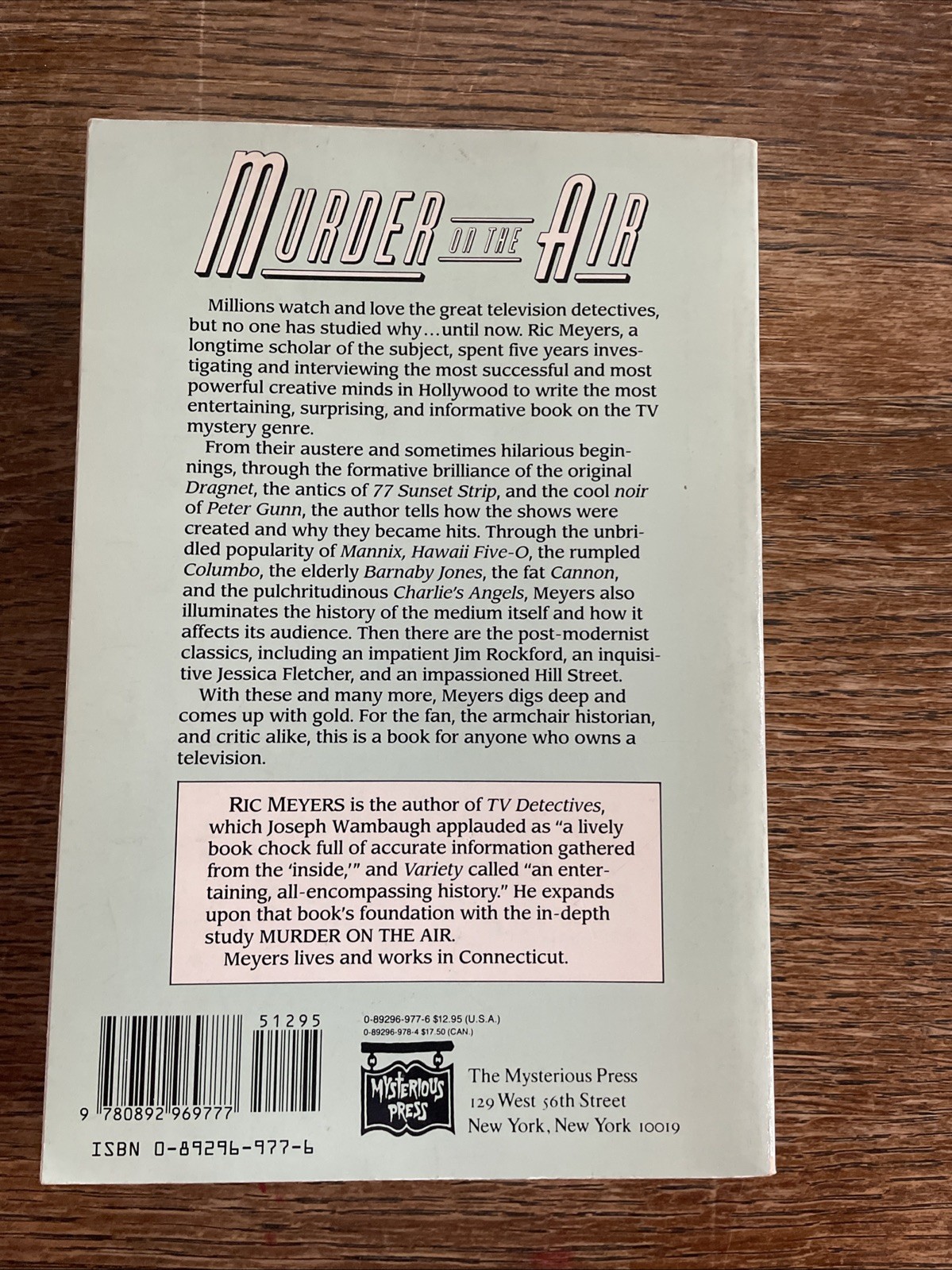 Murder on the Air : Television’s Great Mystery Series PB; MH1
