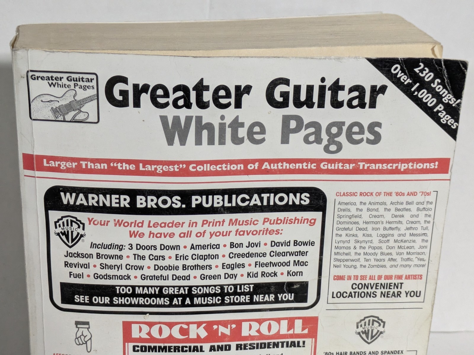 2003 Greater Guitar White Pages Guitar Tab Transcriptions 230 Songs 1000+ Pages